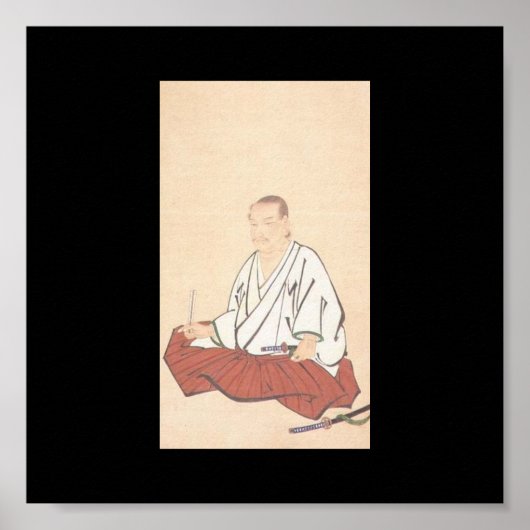 Portret van Miyamoto Musashi, Edo-periode Poster (Voorkant)