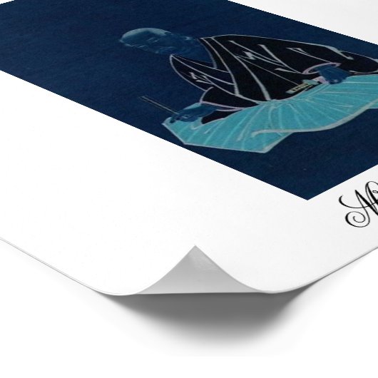 Portret van Miyamoto Musashi. Edo-periode. Poster (Hoek)