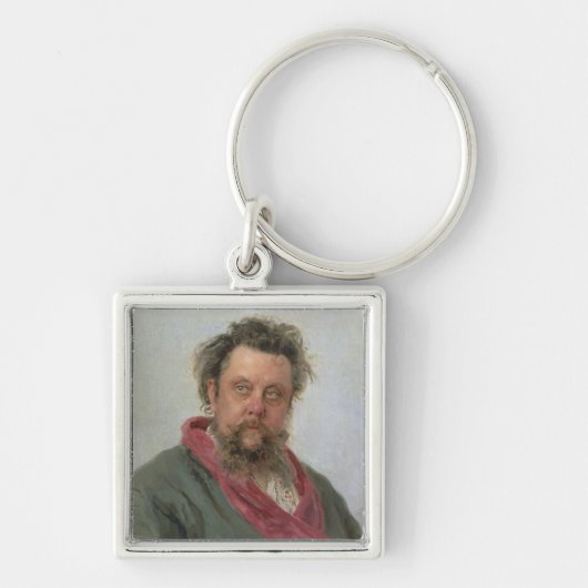Portret van Modest Petrovich Moussorgsky 1881 Sleutelhanger (Voorkant)
