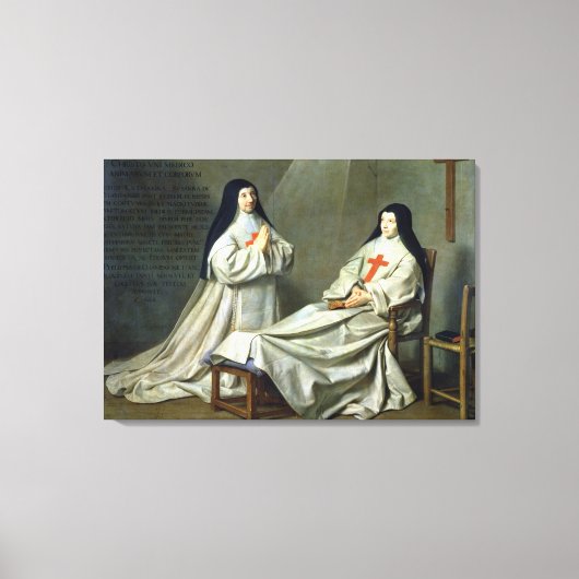 Portret van moeder Catherine-Agnes Canvas Afdruk (Voorkant)