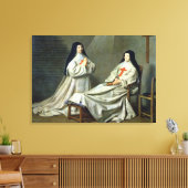 Portret van moeder Catherine-Agnes Canvas Afdruk (Insitu (Woonkamer))