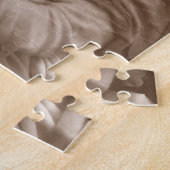 Portret van moeder en kind (foto sepia) legpuzzel (Zijkant)
