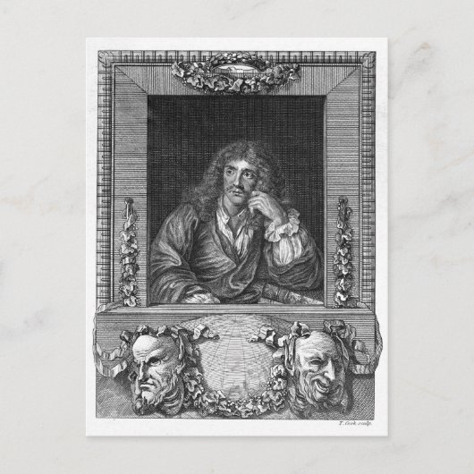 Portret van Moliere Briefkaart (Voorkant)