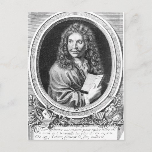 Portret van Moliere Briefkaart (Voorkant)