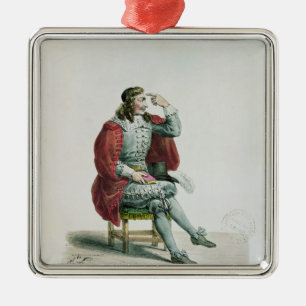 Portret van Moliere in de rol van Arnolfe Metalen Ornament