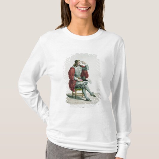 Portret van Moliere in de rol van Arnolfe T-shirt (Voorkant)