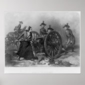 Portret van Molly Pitcher om een kanon te laden Poster (Voorkant)