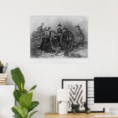 Portret van Molly Pitcher om een kanon te laden Poster (Thuiskantoor)