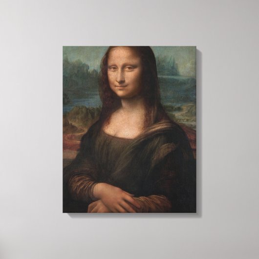 Portret van Mona Lisa del Giocondo Canvas Afdruk (Voorkant)