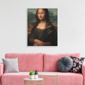 Portret van Mona Lisa del Giocondo Canvas Afdruk (Insitu (Woonkamer))