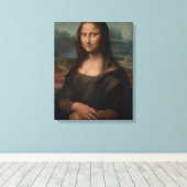 Portret van Mona Lisa del Giocondo Canvas Afdruk (Insitu (Houten vloer))