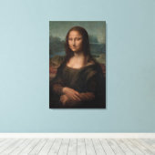 Portret van Mona Lisa del Giocondo Canvas Afdruk (Insitu (Houten vloer))