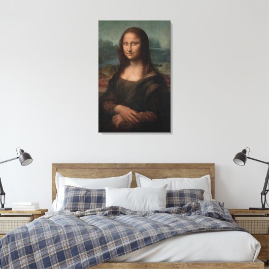 Portret van Mona Lisa del Giocondo Canvas Afdruk (Insitu (Slaapkamer))