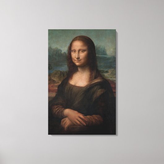 Portret van Mona Lisa del Giocondo Canvas Afdruk (Voorkant)