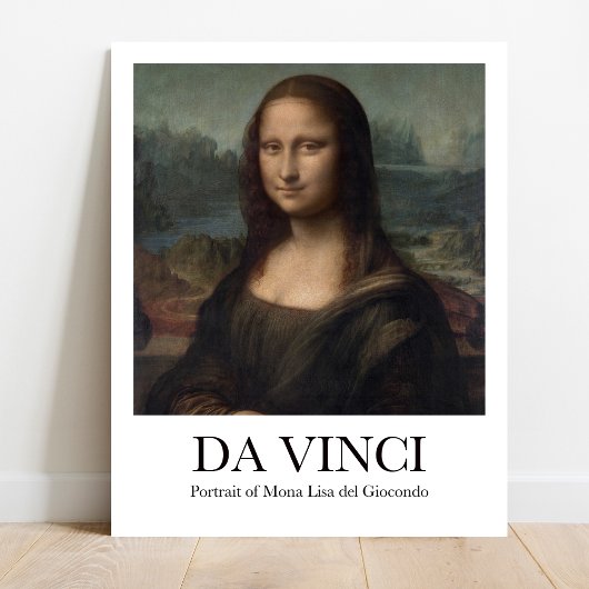 Portret van Mona Lisa del Giocondo door Da Vinci Poster