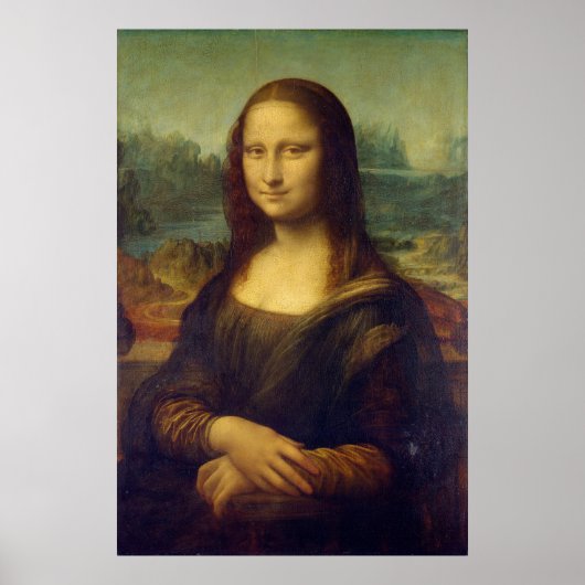Portret van Mona Lisa door Leonardo da Vinci Poster (Voorkant)