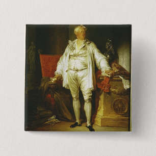 Portret van Monsieur Bergeret de Grancourt (1715-8 Vierkante Button 5,1 Cm
