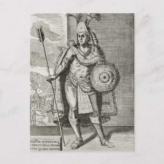 Portret van Montezuma II Briefkaart (Voorkant)