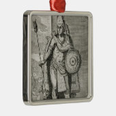 Portret van Montezuma II Metalen Ornament (Rechts)