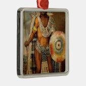 Portret van Montezuma II Metalen Ornament (Rechts)