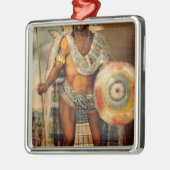 Portret van Montezuma II Metalen Ornament (Links)