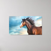Portret van mooi paard met lange manen canvas afdruk (Voorkant)