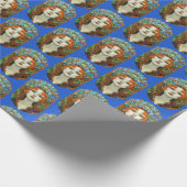 Portret van mooie vrouw in Glas in lood stijl Cadeaupapier (Hoek)