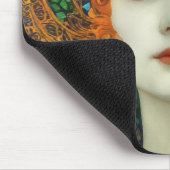 Portret van mooie vrouw in Glas in lood stijl Muismat (Hoek)