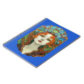 Portret van mooie vrouw in Glas in lood stijl Notitieboek (Linkerzijde)