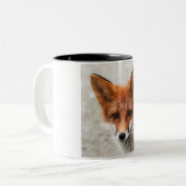Portret van mooie wilde vossen tweekleurige koffiemok (Voorkant links)