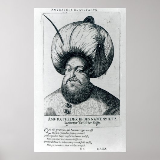 Portret van Murad III Poster (Voorkant)