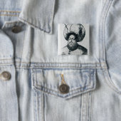 Portret van Murad III Vierkante Button 5,1 Cm (In situ)