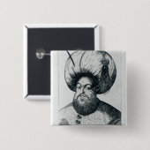 Portret van Murad III Vierkante Button 5,1 Cm (Voorkant /achterkant)