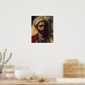 Portret van Mustapha Poster (Keuken)