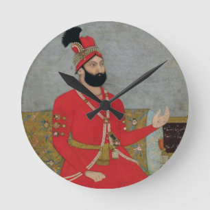 Portret van Nadir Shah Afshar van Perzië (1688-17 Ronde Klok