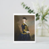 Portret van Nancy Fortesque met een donkerblauw Briefkaart (Staand voorkant)