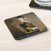 Portret van Nancy Fortesque met een donkerblauw Onderzetter (Linkerzijde)