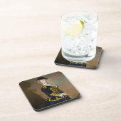 Portret van Nancy Fortesque met een donkerblauw Onderzetter (Rechterzijde)