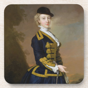 Portret van Nancy Fortesque met een donkerblauw Onderzetter