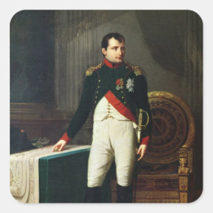 Portret van Napoleon Bonaparte 1809 Vierkante Sticker