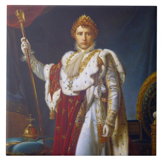Portret van Napoleon Bonaparte, Francois Gérard Tegeltje (Voorkant)