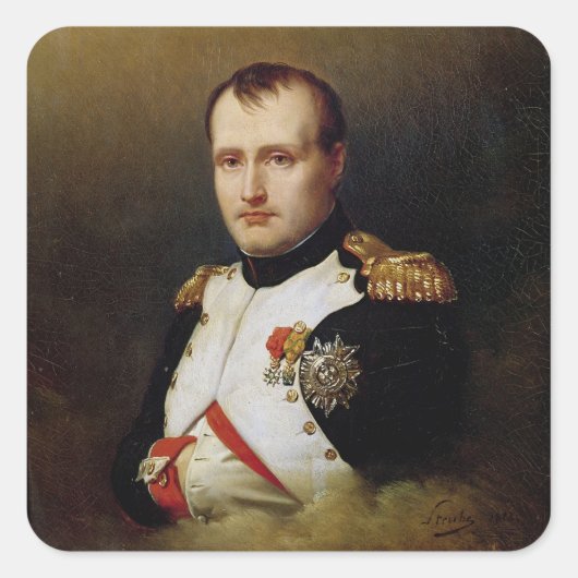 Portret van Napoleon I 1812 Vierkante Sticker (Voorkant)