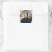 Portret van Napoleon I, 1815 Vierkante Sticker (Tas)