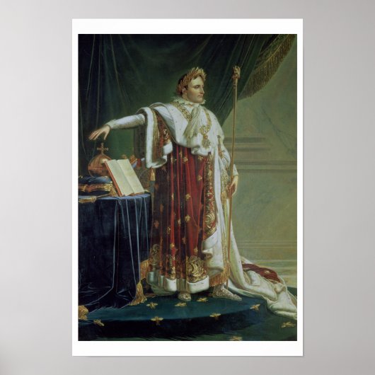 Portret van Napoleon I in zijn Coronation Robes, 1 Poster (Voorkant)