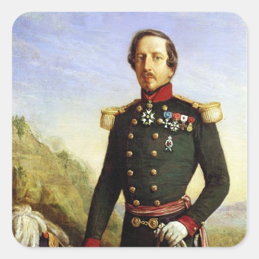 Portret van Napoleon III 1852 Vierkante Sticker (Voorkant)