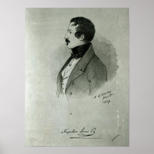 Portret van Napoleon III als jong man, 1839 Poster (Voorkant)