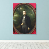 Portret van Napoleon III c.1857 Canvas Afdruk (Insitu (Houten vloer))