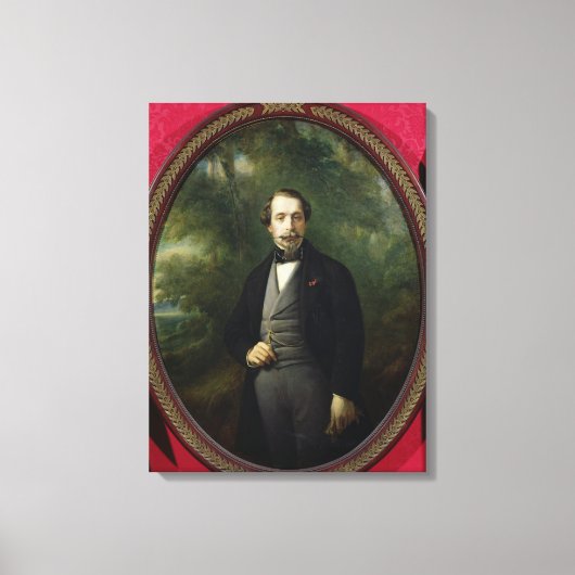 Portret van Napoleon III c.1857 Canvas Afdruk (Voorkant)