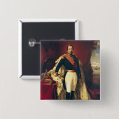 Portret van Napoleon III keizer van Frankrijk Vierkante Button 5,1 Cm (Voorkant /achterkant)