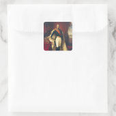 Portret van Napoleon III keizer van Frankrijk Vierkante Sticker (Tas)